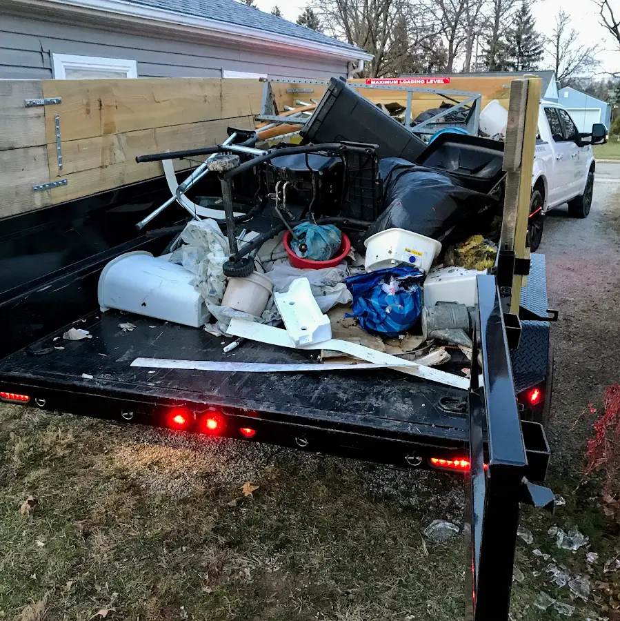 Roll-off dumpster delivered to a residential driveway in Rosendale